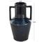11" Dark Blue Ceramic Ombre Textured Vase with Rectangular Handles